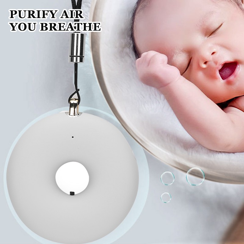 Wearable Air Purifier Necklace Portable Personal Mini USB Charge Air