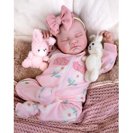 Aori Lifelike Reborn Baby Dolls - 20 Inch Sleeping Ultra Realistic Girl Newborn Baby Doll with Weighted Body for Cuddling Poseable Soft Vinyl Doll for Kids 3+ Role Play