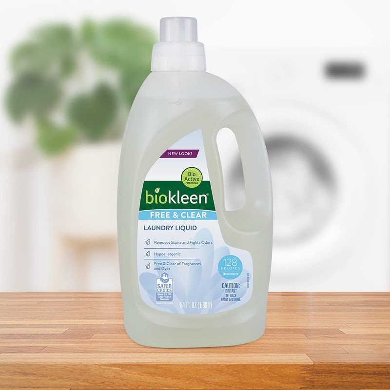 biokleen, Laundry Liquid, Free & Clear, 64 oz