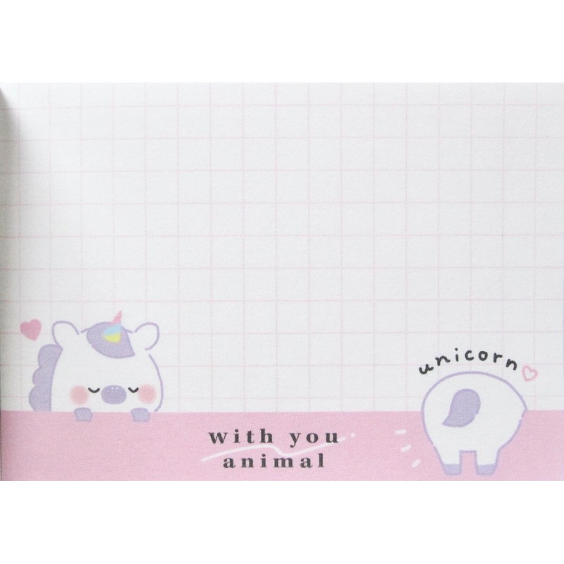 Kamio With You Animal (With Unicorn) Mini Memo Pad~KAWAII!!