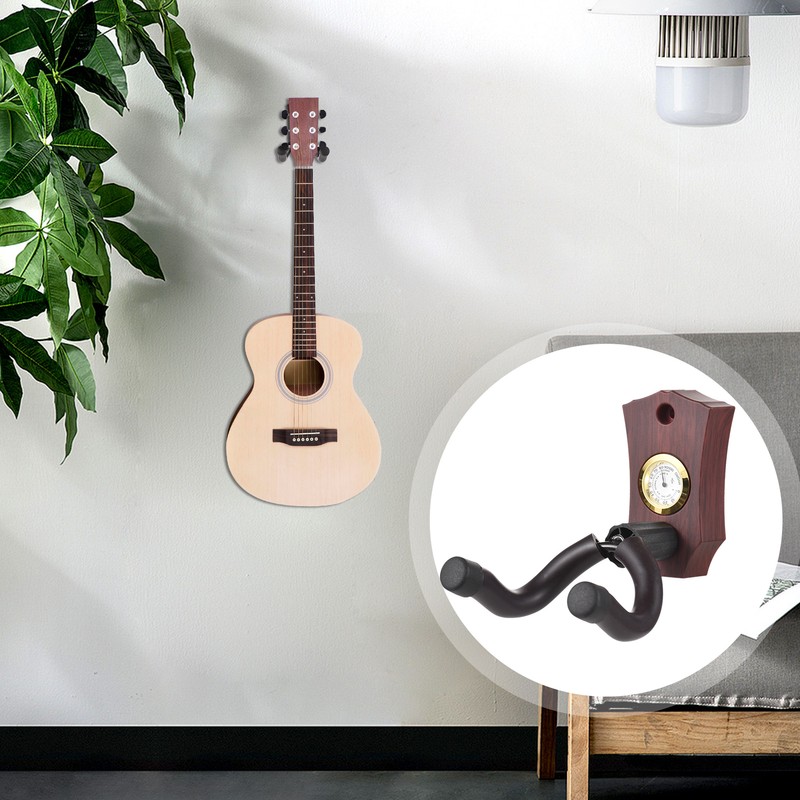 2-in-1 Guitar Wall Mount with Hygrometer Humidity Meter Guitar Wall