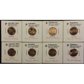 Complete 8 Piece Set Lincoln 2009 Cent Penny P & D Mint, Uncirculated Limited !!