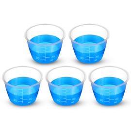 5PCS Laundry Measuring Cup for Liquid Detergent Dispenser Laundry Detergent Cup Reusable Washable Laundrys Detergents Measuring Cup 120ml Silicone Liquid Measurings Cups for Home Bathroom Dormitory