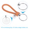 PATIKIL Braided Leather Keychain with Stainless Steel Key Ring Sleeve,