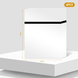 Pack of 4 ABS Plastic Plates, Plastic Plate Engraving, 30 x 20 cm 1.3 mm, Laser Blanks for Engraving, Engraving Plate for DIY Sign Craft Cutting (Black on White)