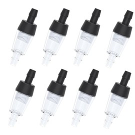 ISTUSHEWILL 8 PCS Aquarium Check Valves One Way Non-return Protector Air Pump Accessories for Fish Tank,Black