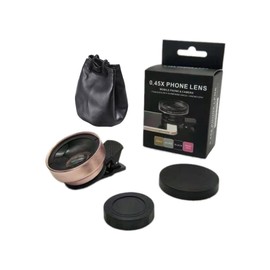 Snblzhef Phone Camera Lens 0.45X Ultra Wide Angle + 12.5X Macro Lens Universal Clip-on Camera Lens for Most Smartphones Rose Gold