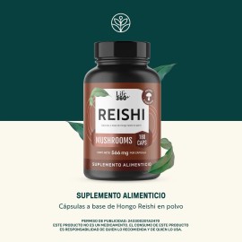 Reishi Mushrooms Life 360 180 Cpsulas Con Hongo Reishi Sin Sabor                                                                                      