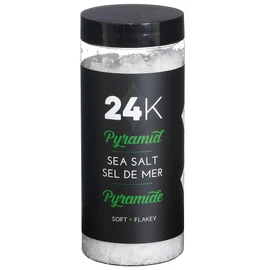 24K Sea Salt Flakes - 180g | Premium Gourmet Finishing Sea Salt Flakes from Spain, Pyramid Shaped Perfect for Marinating & Finishing y Recipes, Additive Free, 100% Pure
