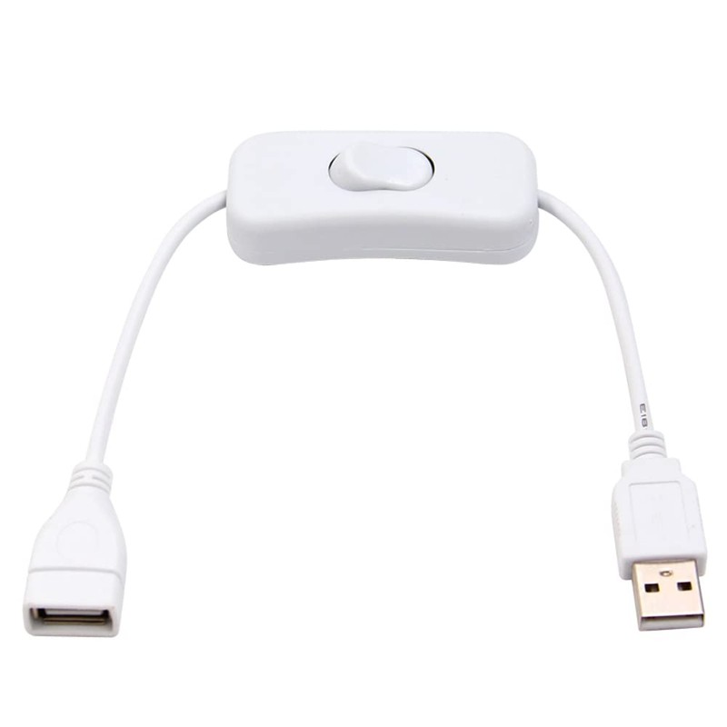 VizGiz 2 Pack USB Switch ON/Off Extension Cable 4 PIN