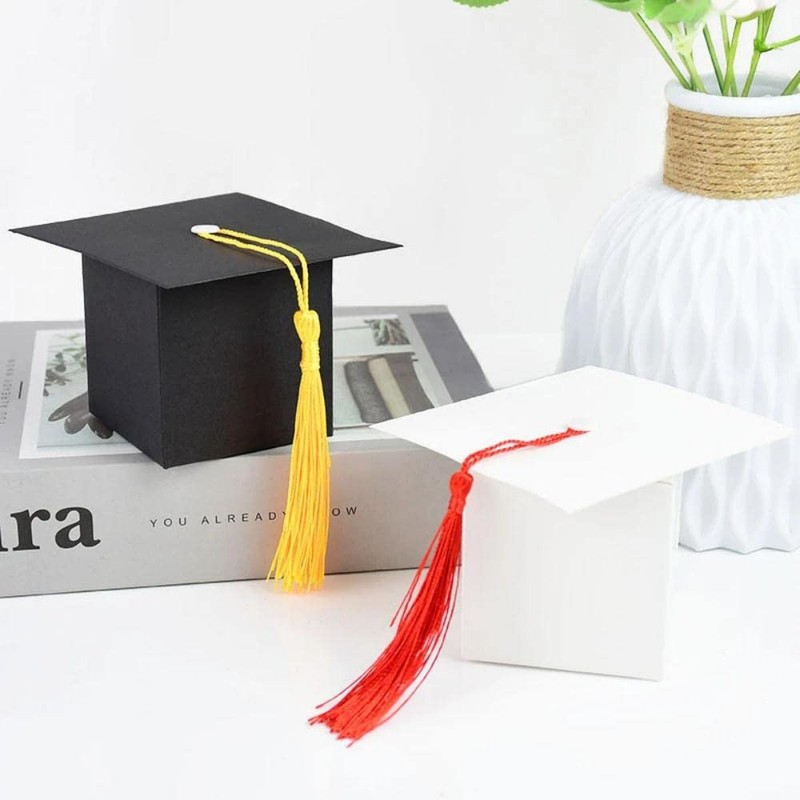 VOANZO 50PCS Graduation Hat Celebration Box Graduation Gifts Mini Gift