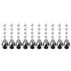 PATIKIL Teardrop Crystal Chandelier Pendants Beads, 10 Pack 125mm Length