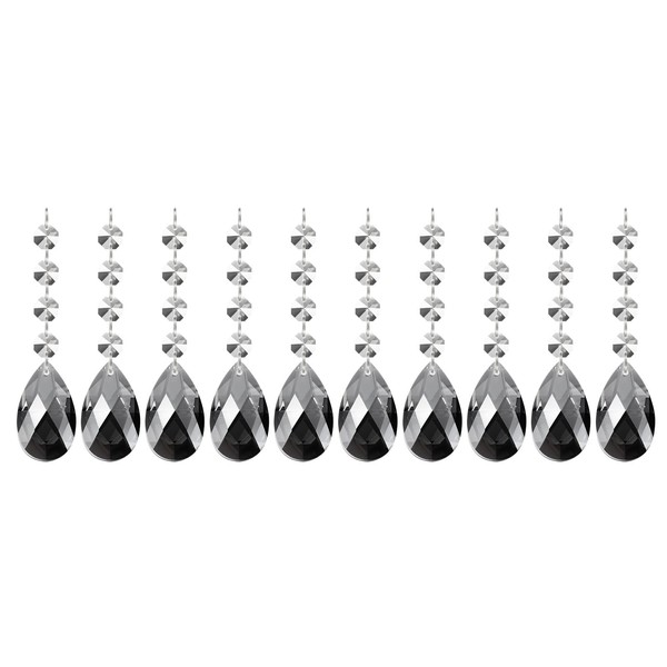 PATIKIL Teardrop Crystal Chandelier Pendants Beads, 10 Pack 125mm Length