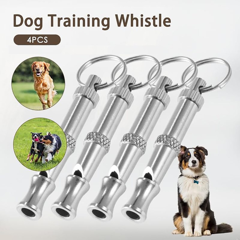 4 Pack Dog Training Whistle, Adjustable Ultrasonic Silent Dog Whistle,