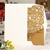Jofanza 20PCS 5 x 7.3 Inch Gold Wedding Invitations Cards