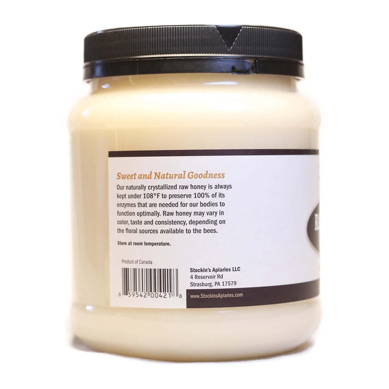 Stockin's Apiaries Raw Alfalfa Honey In Bulk, Unheated, Unfiltered, &