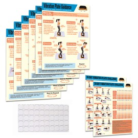 Whole Body Vibration Plate Exercise Poster Set - 6 Workout Guides & 2 Customizable 30-Day Plans for Home & Gym Use