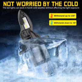 AUIMSOCO Combo 2 H4 9003 LED Headlight Kit Bulbs High Low Beam Super Bright White 36000LM