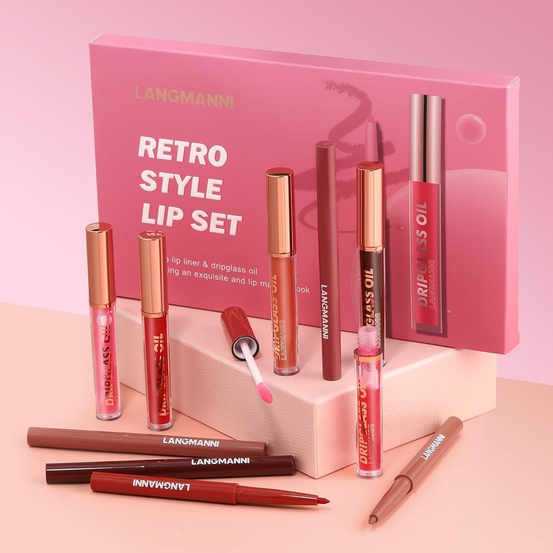 6 x Matte Lip Liner with 6 Nourishing Lip Oil