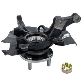 Front Steering Knuckle Wheel Bearing Hub Assembly Fit for 2006-2009 Kia Rio 2006-2009 Kia Rio5 2006-2011 Hyundai Accent Replace 517151G100 Left Driver Side