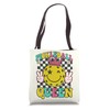 Pickleball Queen Funny Retro Paddle Star Smile Crown Tote Bag