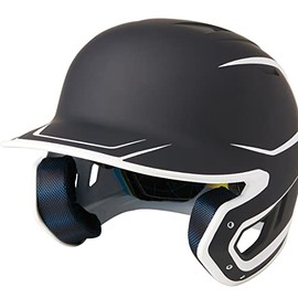 Rawlings Baseball Adult Softball Mach Helmet 2-Tone (Matted) MACH14 Navy Black/White Size One Size Fits All With Helmet Bag