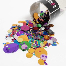 Confetti Circle New Bubbly (3 Sizes) MultiColor - Retail Pack #9680 QS0