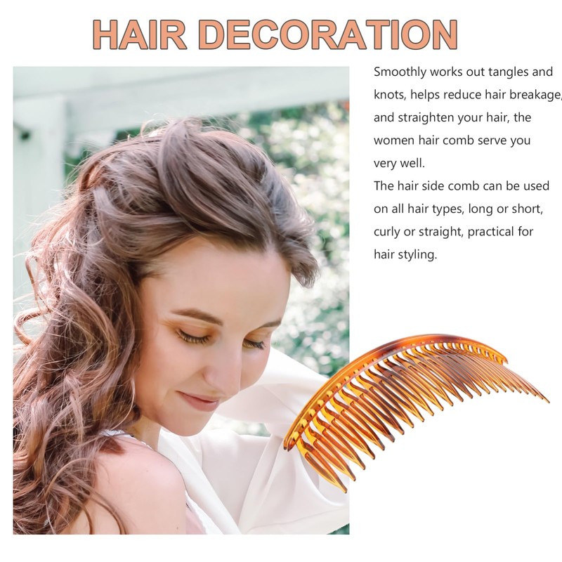 PACKOVE 6Pcs Hair Side Combs for Women Durable Plastic Hairdressing