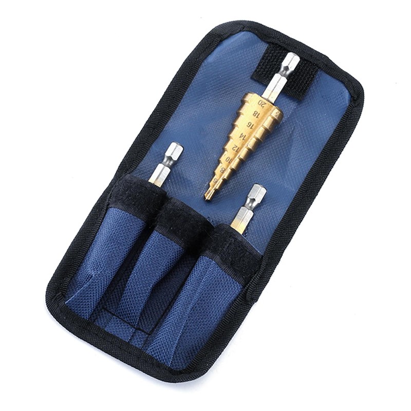 ANYTOP Step Drill, Hexagonal Axis, Drill Bit, Set of 3,