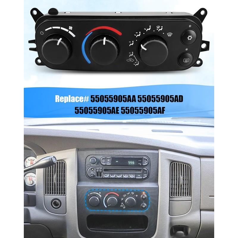 599-212 Climate Control Module Fit for Dodge Ram 1500/2500/3500 2002-2005，Fit