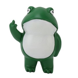 Mumusuki Funny Finger Frog Sculpture, Resin Middle Frog Home Statue Frog Ornament Desktop Centerpiece for Home, Living Room, Bedroom