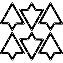 Lyyxjsltd 6 Pack Magic Ball Rack Magic Rack Sheet, Pool Ball Rack Magic Rack Sheet Billiards Ball Rack Holder Sheet,Triangle Cue Accessorie (Black)