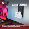 PLUGTUL 3-Outlet Adapter, 3 Way Plug Adapter with 180 Degree