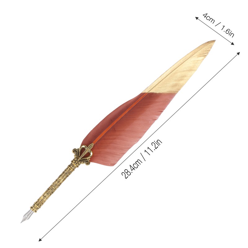 Quill Pen Set Feather Writing Drawing Dip Pen Students Teacher