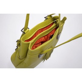 Josephine Osthoff Women's Genuine Leather Backpack Vario Multifunction Handbag (165), citrus