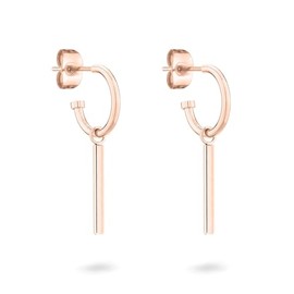 Tamaris Stainless Steel Hoop Earrings 3.5 cm, Stainless Steel, No Gemstone