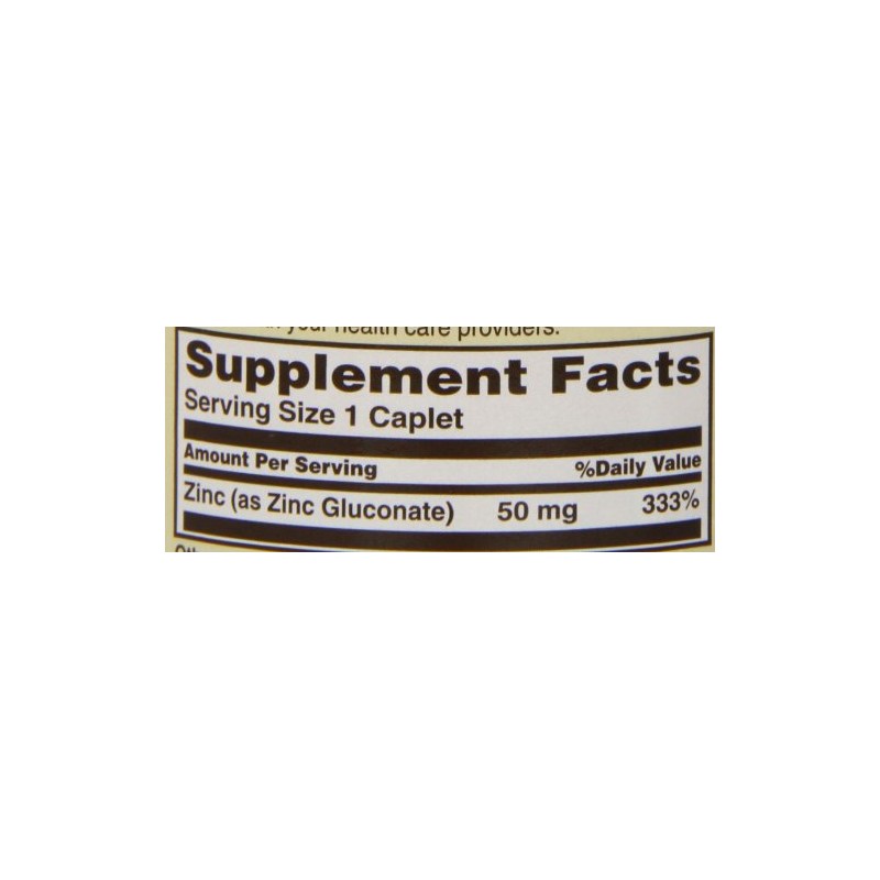 Sundown Sundown High Potency Zinc 50 mg, Tablets, 100 tablets