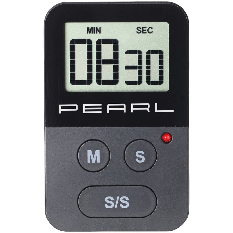 PEARL Kitchen Timer: Digital Kitchen Timer with Stopwatch, Acoustic and