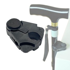 BAOZENP Walking Cane Holder Clip - Crutches Stick Bracket Attach to Desk, Table, Counter for Elderly Disabled, Fits 0.5"-0.9" Dia Cane