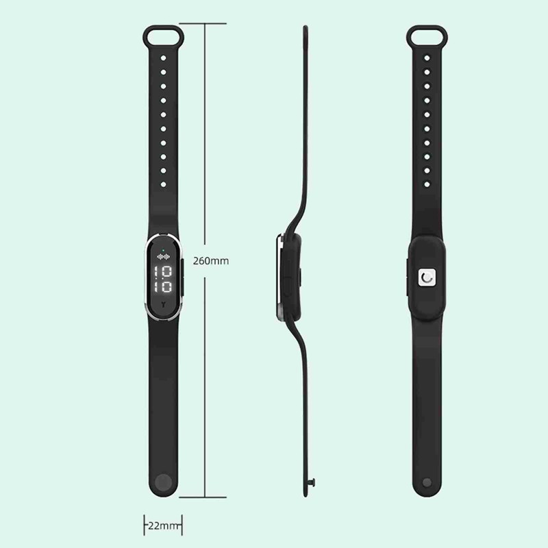 Ultrasonic Bracelet Watch USB Rechargeable 3 Modes Wristband Suitable for