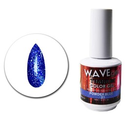 Wave Gel - Soak Off Gel Polish - 0.5 fl Oz. | 15 mL - Titanium Collection (21 - Powder Blue)