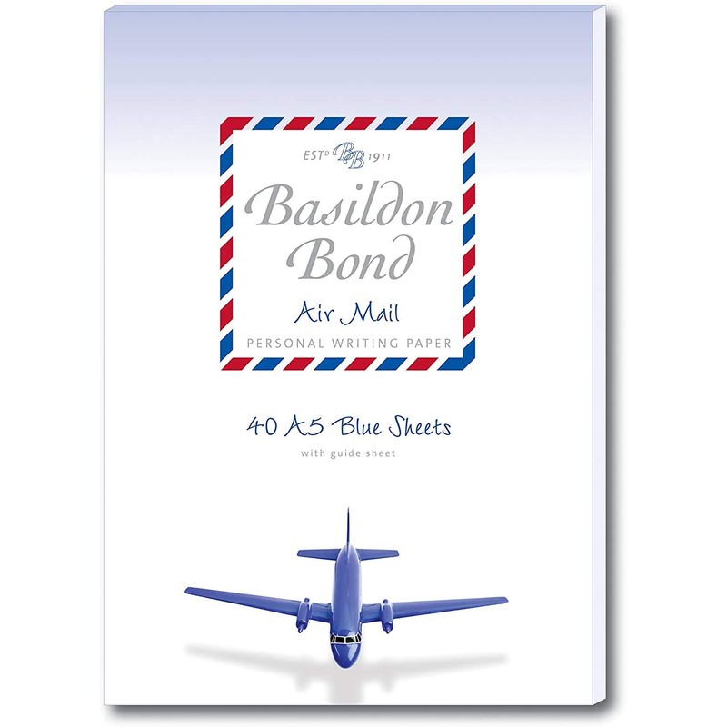 Basildon Bond Air Mail Writing Set Include A5 Blue Sheet