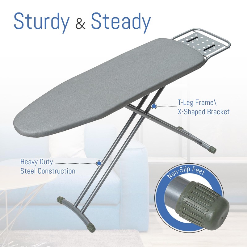 Ironing Board Full Size, BlissBoard 43"x13" Sturdy Heavy Duty Iron