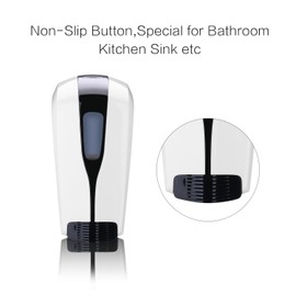 NCElec® - Dispensador de jabón espumoso, plástico, montaje en la pared, para baño, ducha, fregadero, cocina, lavabo, 500 ml