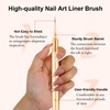 LEDSUUEI Nail Art Liner Brushes（Gold）