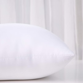 Acanva Throw Inserts Couch Stuffer Pillows Square Form Washable Cushion Filler, 2 Count (Pack of 1), White