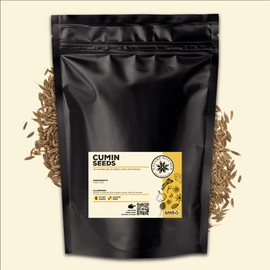 Nature Kitchen Cumin Seeds 500G Large Bag Of Seasoning Spices And Herbs. Gluten-Free and Vegan, Everyday Cooking Blends For Marinades, Sauces, Frying, Baking Or Grilling