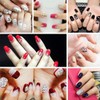 FENQURO Pack of 150 Nail Stencils, Nail Tips, Tips for