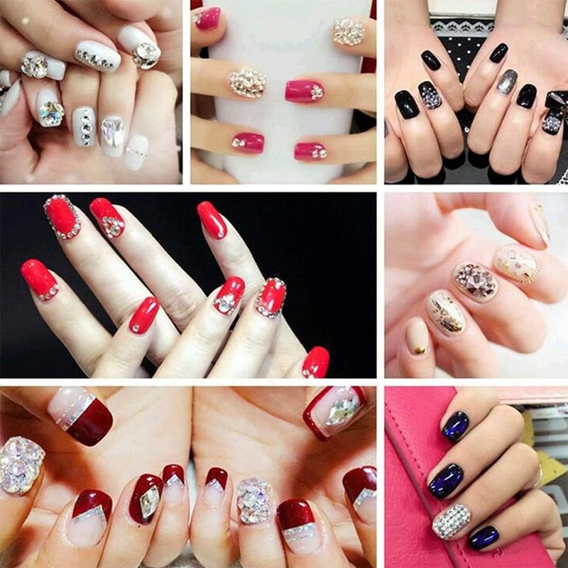 FENQURO Pack of 150 Nail Stencils, Nail Tips, Tips for