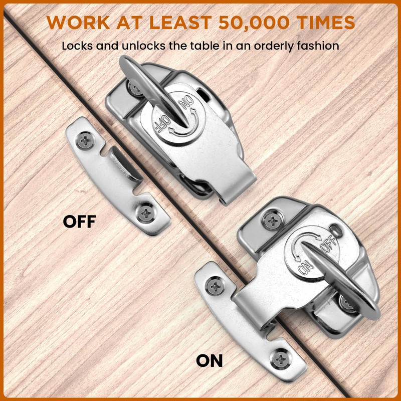 ZIUZI 6 Sets Table Leaf Latch Lock Hardware Heavy Duty